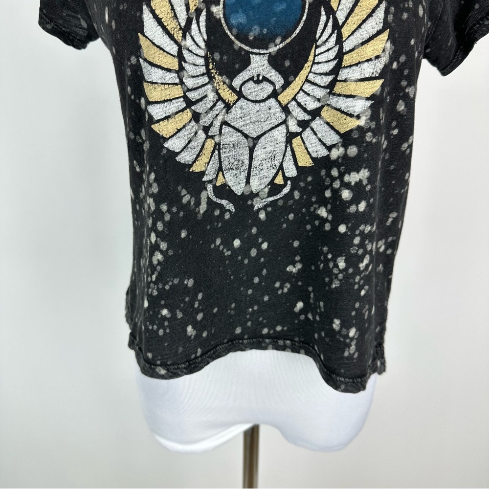Lucky Brand Journey Distressed Graphic Tee Size XS - Picture 3 of 13
